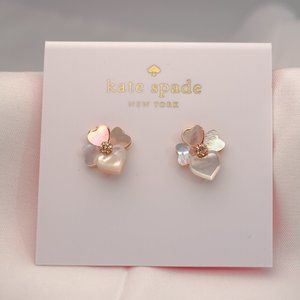 Kate Spade Precious Pansy Studs Earrings + Dust Bag (Brand New)
